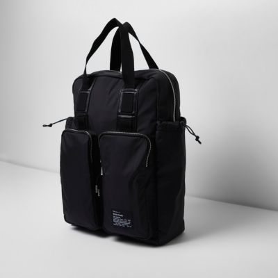 Black hybrid bag and backpack